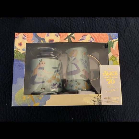 Disney Alice in Wonderland by Mary Blair Creamer and Sugar Bowl Set - Picture 2 of 4